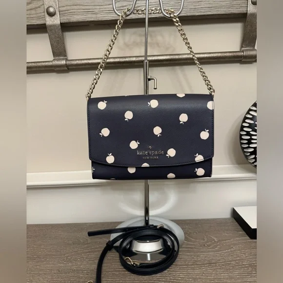 Kate Spade Navy and Cream Crossbody Bag - Picture 2 of 14
